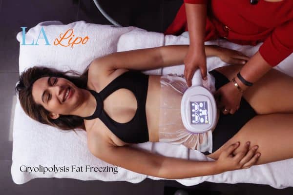 woman getting cryolipolysis Newcastle upon Tyne