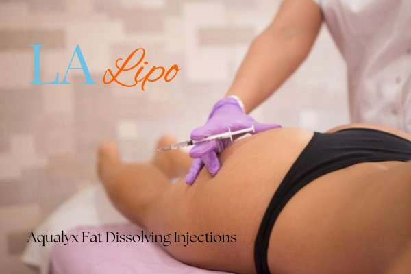 Woman having fat dissolving injections Newcastle upon Tyne on thighs