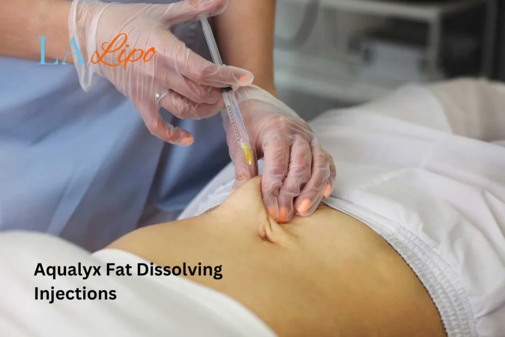 woman having fat dissolving injections Newcastle upon Tyne in the stomach
