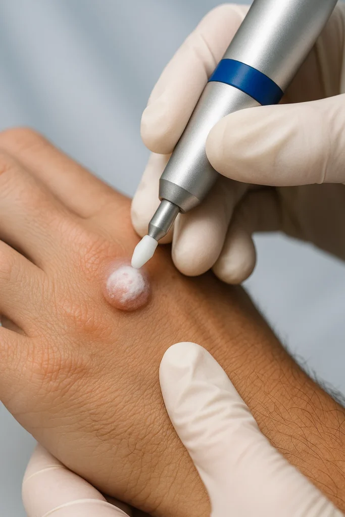 example of wart removal Newcastle upon Tyne using cryopen