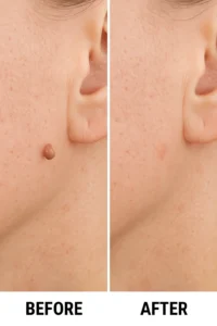 Skin tags removal Newcastle upon Tyne before and after