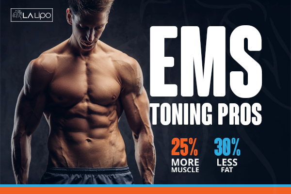 Image of man with sculpted stomach showing the fat loss and muscle gain of LA-EMS Body Sculpting Treatment Newcastle upon Tyne